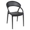 Luxury Commercial Living 32.25" Black Mesh Outdoor Patio Round Dining Chair